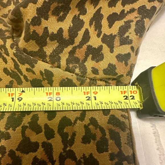 ZARA Premium Denim Collection Leopard Print Brown Shirt XL Button Down Lyocell - Picture 11 of 11